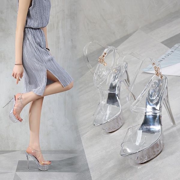 shoes woman 2021 summer 14cm super-high heels crystal transparent sandals cross-strap large size catwalk show, Black
shoes woman 2021 summer 14cm super-high heels crystal transparent sandals cross-strap large size catwalk show, Black