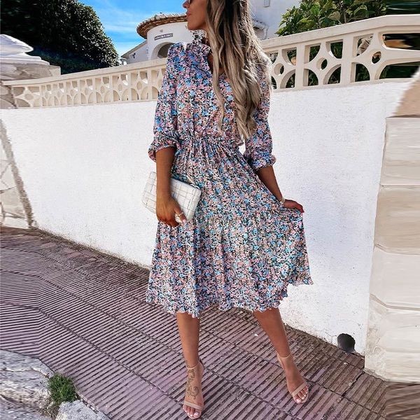 casual dresses summer floral print women's midi puff sleeve lace up v-neck dress women high waist ruffle vintage ladies clothes 4, Black;gray
casual dresses summer floral print women's midi puff sleeve lace up v-neck dress women high waist ruffle vintage ladies clothes 4, Black;gray