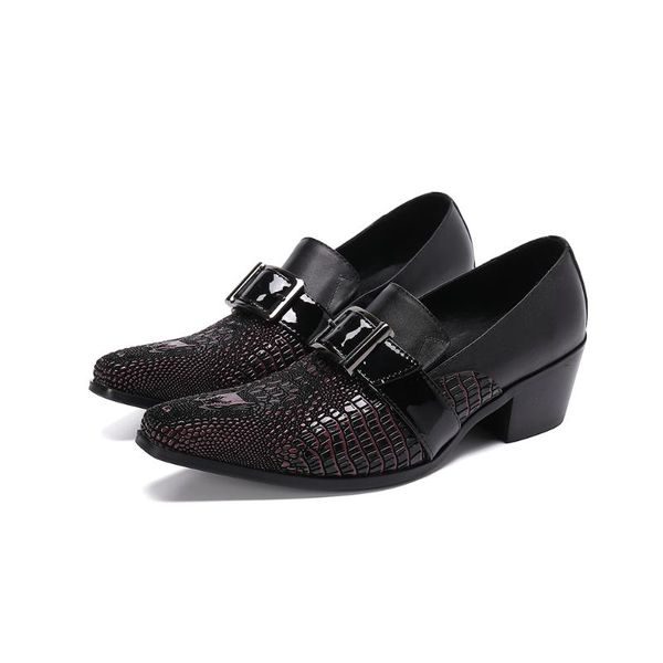 mens shoes high heels pointed toe dress oxford black genuine leather crocodile buckle wedding formal male chaussure homme
mens shoes high heels pointed toe dress oxford black genuine leather crocodile buckle wedding formal male chaussure homme