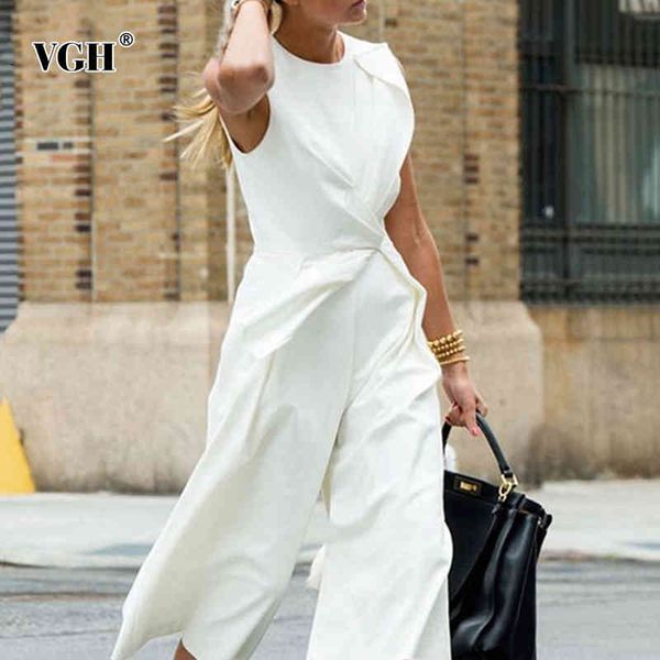 vgh casual loose elegant jumpsuit for women o neck sleeveless high waist cross irregular half leg jumpsuits female fashion style 210421, Black;white
vgh casual loose elegant jumpsuit for women o neck sleeveless high waist cross irregular half leg jumpsuits female fashion style 210421, Black;white