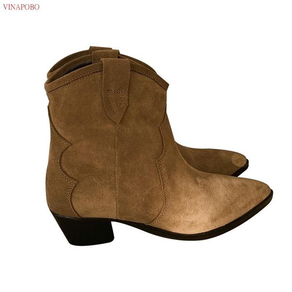 boots ankle for women autumn winter western cowboy slip on pointed toe wedge high heel brown black suede shoes botas
boots ankle for women autumn winter western cowboy slip on pointed toe wedge high heel brown black suede shoes botas