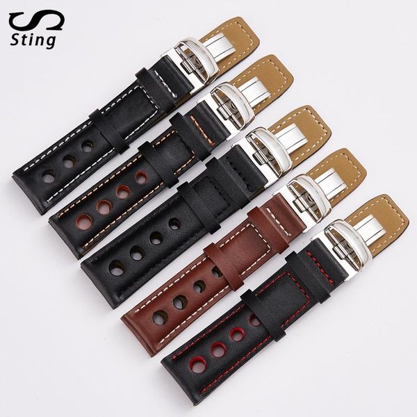 watch bands sting strap racing steel handmade watchband waterproof 20mm for t91 leather dive, Black;brown
watch bands sting strap racing steel handmade watchband waterproof 20mm for t91 leather dive, Black;brown