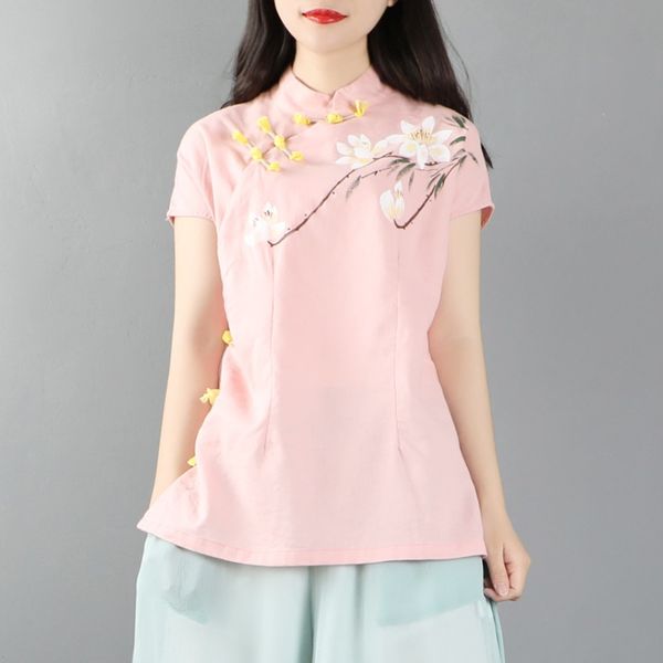summer newcheongsam women printed retro female chinese style short sleeve slim button t-shirt ladies chinese 11412, Red
summer newcheongsam women printed retro female chinese style short sleeve slim button t-shirt ladies chinese 11412, Red