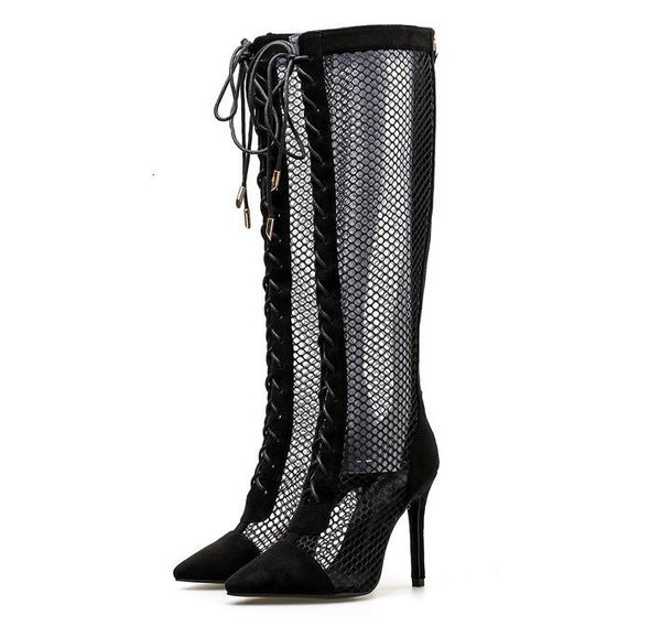 boots women heels black fishnet mesh knee high nighhclub dance shoes 11cm size 35 to 40
boots women heels black fishnet mesh knee high nighhclub dance shoes 11cm size 35 to 40