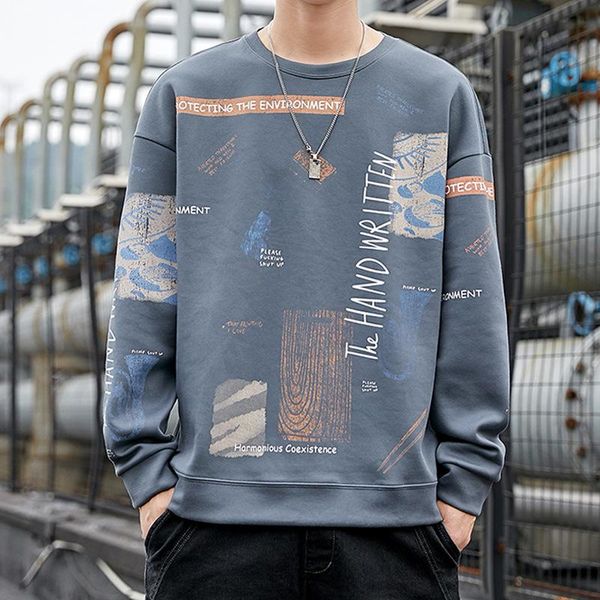 round neck sweater men's spring and autumn 2021 korean fashion loose casual brand ins long sleeve hoodies & sweatshirts, Black
round neck sweater men's spring and autumn 2021 korean fashion loose casual brand ins long sleeve hoodies & sweatshirts, Black
