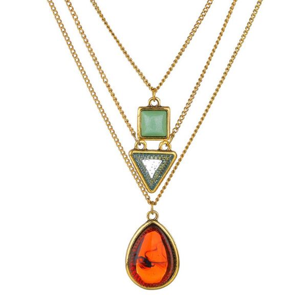misscycy geometric resin stone pendant necklace women fashion multi-layer chain choker jewelry accessories chokers, Golden;silver
misscycy geometric resin stone pendant necklace women fashion multi-layer chain choker jewelry accessories chokers, Golden;silver