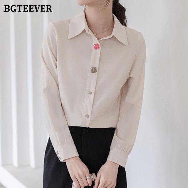 women's blouses & shirts bgteever spring chic single-breasted women elegant long sleeve loose female solid ladies blusas 2021, White
women's blouses & shirts bgteever spring chic single-breasted women elegant long sleeve loose female solid ladies blusas 2021, White