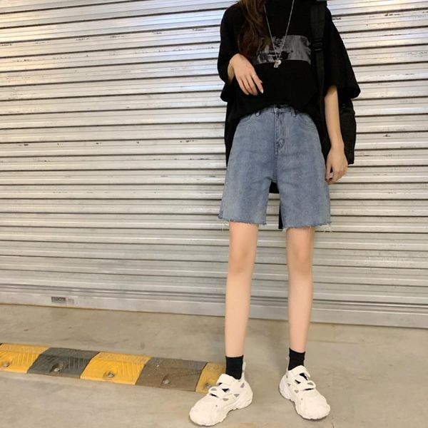 women's jeans vintage baggy women summer loose straight high waist casual pants washed distressed dark color ins trendy shorts, Blue
women's jeans vintage baggy women summer loose straight high waist casual pants washed distressed dark color ins trendy shorts, Blue