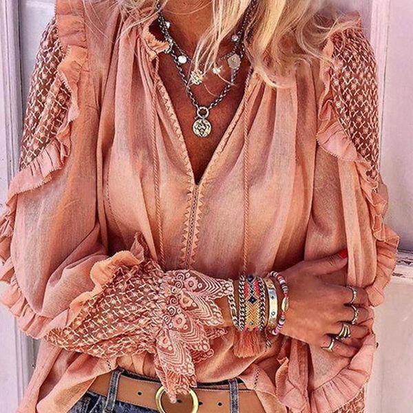 women's t-shirt petal sleeve t-shirts spring all-match v-neck lace hollow out s-3xl plus size casual fashion embroidery long tees, White
women's t-shirt petal sleeve t-shirts spring all-match v-neck lace hollow out s-3xl plus size casual fashion embroidery long tees, White