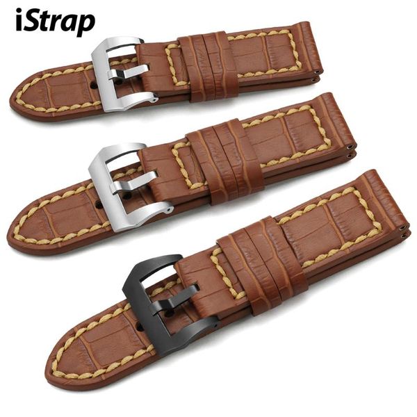 watch bands istrap 24mm leather strap vintage watchband for pane rai, Black;brown
watch bands istrap 24mm leather strap vintage watchband for pane rai, Black;brown