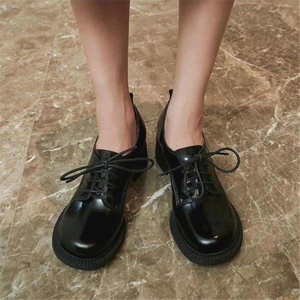 dress shoes pxelena vintage rome chunky block high heels women real genuine leather lace up round toe daily office oxfords 2021 autumn, Black
dress shoes pxelena vintage rome chunky block high heels women real genuine leather lace up round toe daily office oxfords 2021 autumn, Black