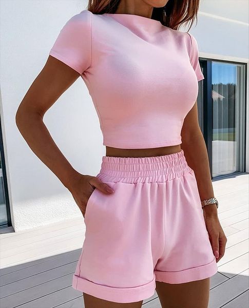 2 piece set summer womens tracksuits o neck casual crop clothing tracksuit pockets loose shorts two autumn fashion, Gray
2 piece set summer womens tracksuits o neck casual crop clothing tracksuit pockets loose shorts two autumn fashion, Gray