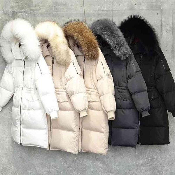 korea fashion women loose white duck down long coat winter warm thicken outwear big faux fur jackets d232 210512, Black
korea fashion women loose white duck down long coat winter warm thicken outwear big faux fur jackets d232 210512, Black