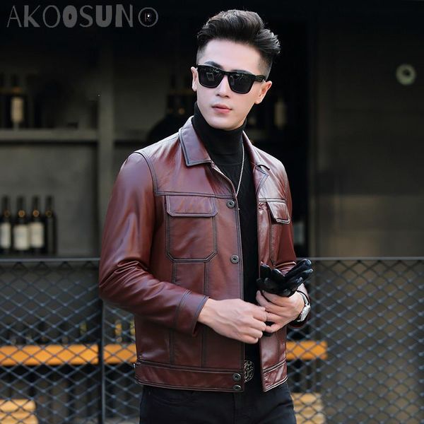 men's leather & faux akoosun genuine cow jacket men short autumn coat mens motorcycle cowhide ml-daf88005 kj1186, Black
men's leather & faux akoosun genuine cow jacket men short autumn coat mens motorcycle cowhide ml-daf88005 kj1186, Black