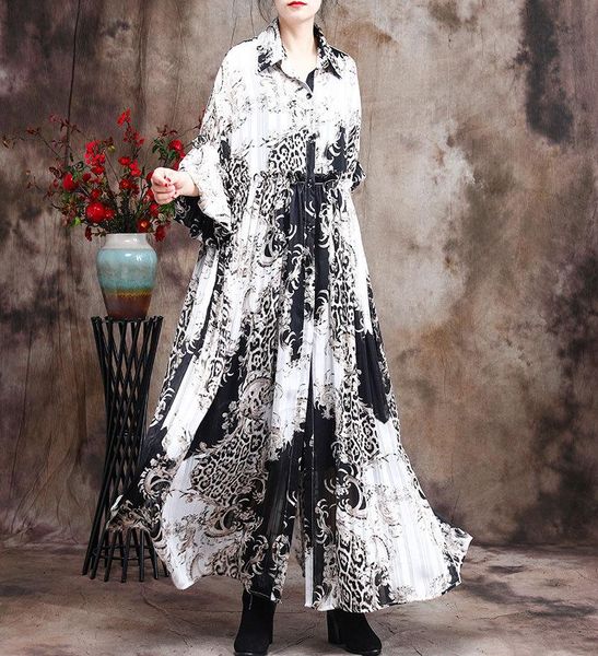 casual dresses superaen spring 2021 silk printed cardigan lantern sleeve fashion plus size loose a-line for women, Black;gray
casual dresses superaen spring 2021 silk printed cardigan lantern sleeve fashion plus size loose a-line for women, Black;gray