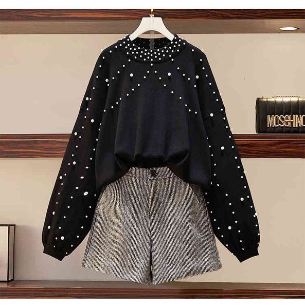 women's suits & blazers zawfl - a set of thick fabrics, women's beads, sweaters and black shorts, luxury brand design, winter, 2 p, White;black
women's suits & blazers zawfl - a set of thick fabrics, women's beads, sweaters and black shorts, luxury brand design, winter, 2 p, White;black