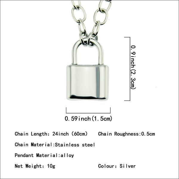 pendant for men chains hip hop amulet neck pendants ins same personalized simple lock trendy necklace men's and women's nightclub, Silver
pendant for men chains hip hop amulet neck pendants ins same personalized simple lock trendy necklace men's and women's nightclub, Silver