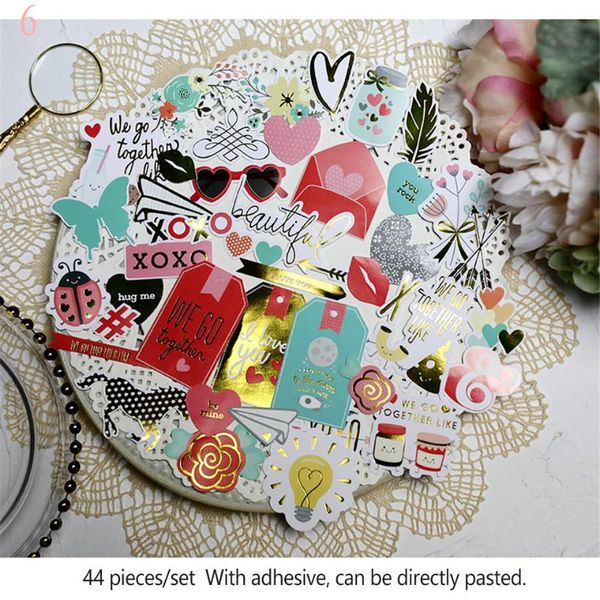 44pcs europe america style paper stickers set die cut for diy scrapbooking gold foil journal sticker kit card making s084 gift wrap
44pcs europe america style paper stickers set die cut for diy scrapbooking gold foil journal sticker kit card making s084 gift wrap