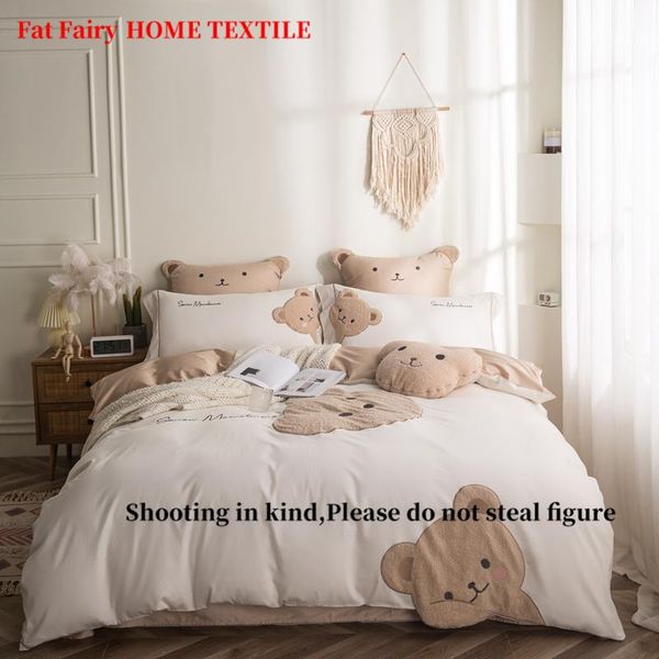 bedding sets khaki soft cozy 600tc egyptian cotton cartoon bear towel embroidery set duvet cover bed sheet pillowcases home textiles
bedding sets khaki soft cozy 600tc egyptian cotton cartoon bear towel embroidery set duvet cover bed sheet pillowcases home textiles