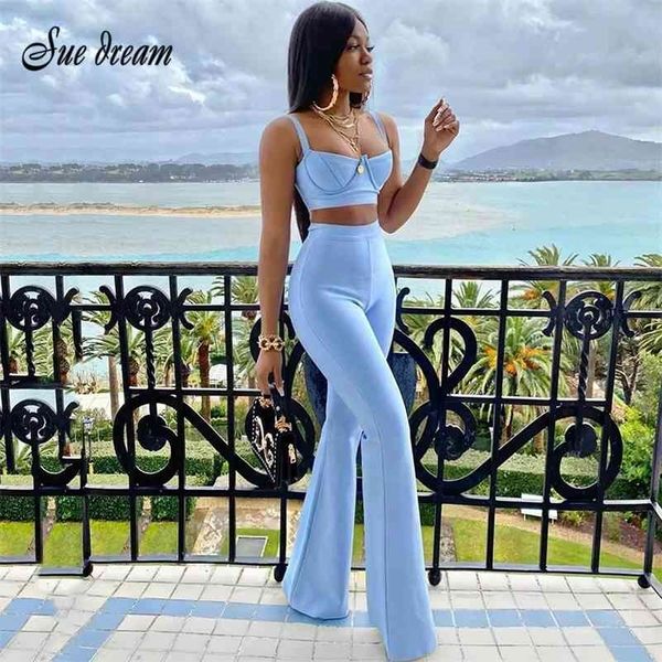 summer women's fashion bandage 2 two-piece set sleeveless tight short & high waist flared trousers pants set 210714, White
summer women's fashion bandage 2 two-piece set sleeveless tight short & high waist flared trousers pants set 210714, White