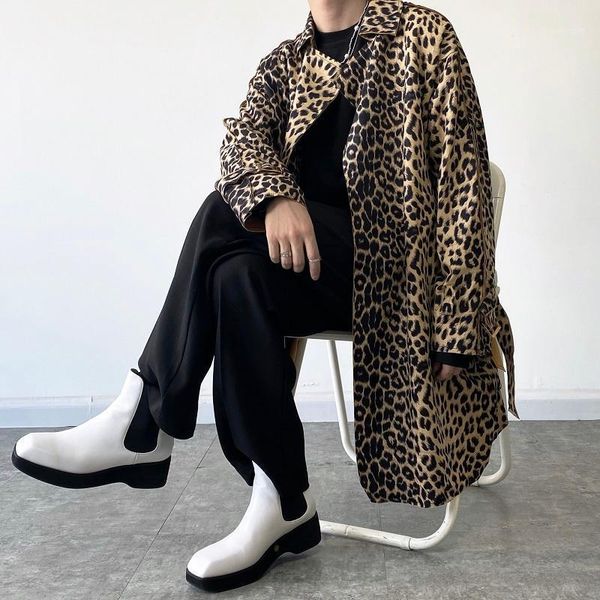 men's trench coats men korean yuppie trend trenchcoat harajuku jacket outerwear leopard print vintage hipster loose casual long coat, Tan;black
men's trench coats men korean yuppie trend trenchcoat harajuku jacket outerwear leopard print vintage hipster loose casual long coat, Tan;black