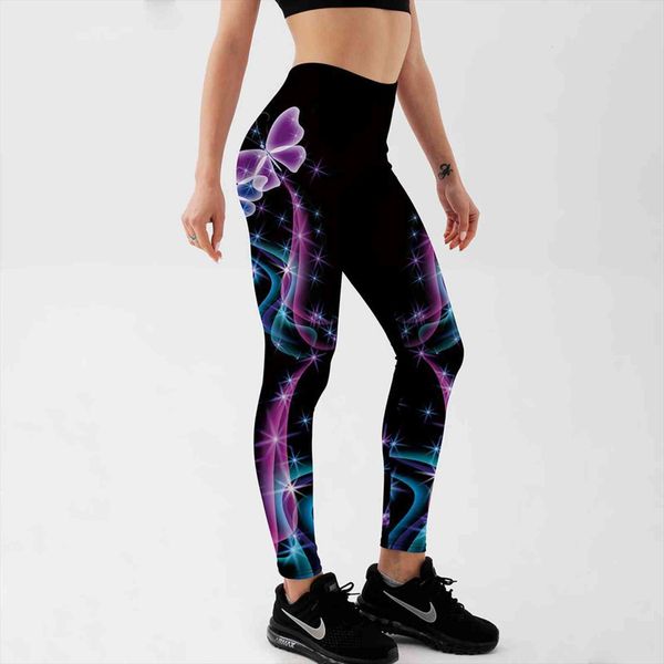 fitness workout push up fashion womens leggings digital print blue green fluorescent butterfly jeggings pants, Black
fitness workout push up fashion womens leggings digital print blue green fluorescent butterfly jeggings pants, Black