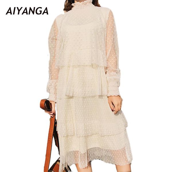 casual dresses fashion mesh dress women 2021 spring summer perspective long sleeve medium loose voile ladies solid color, Black;gray
casual dresses fashion mesh dress women 2021 spring summer perspective long sleeve medium loose voile ladies solid color, Black;gray