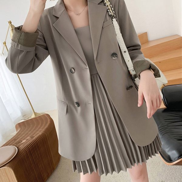 two piece dress women's suits large size xl-5xl 2021 autumn new loose double-breasted blazer casual pleated suit 3l20, White
two piece dress women's suits large size xl-5xl 2021 autumn new loose double-breasted blazer casual pleated suit 3l20, White