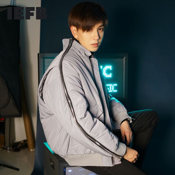 iefb men's wear winter coat zipper multifunctional cotton-padded clothes male loose stand collar korean zipper coat 9y3289 210524, Black
iefb men's wear winter coat zipper multifunctional cotton-padded clothes male loose stand collar korean zipper coat 9y3289 210524, Black
