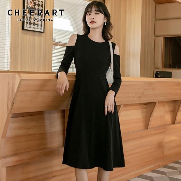 casual dresses cheerart cold shouder long sleeve black dress fall 2021 women tunic a line korean autumn fashion clothing, Black;gray
casual dresses cheerart cold shouder long sleeve black dress fall 2021 women tunic a line korean autumn fashion clothing, Black;gray