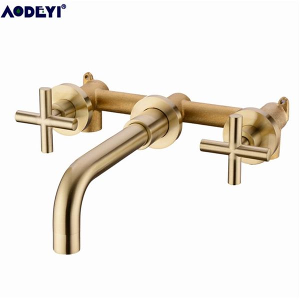 bathroom sink faucets brass matte black& brushed gold double handle wall mounted faucet & cold water taps basin mixer tap
bathroom sink faucets brass matte black& brushed gold double handle wall mounted faucet & cold water taps basin mixer tap