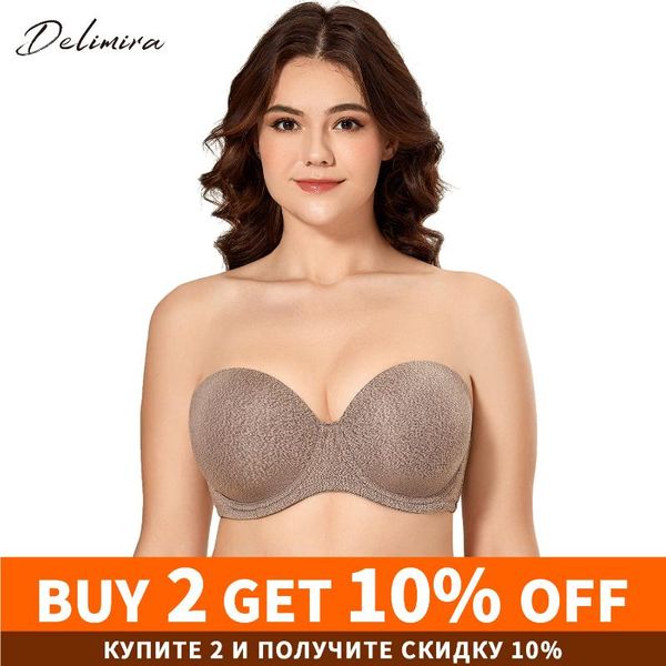 bras delimira women's multiway full coverage strapless bra plus size underwire contour silicone slightly padded push up, Red;black
bras delimira women's multiway full coverage strapless bra plus size underwire contour silicone slightly padded push up, Red;black