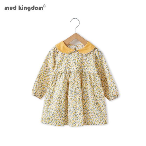 mudkingdom toddler girls floral dress peter pan collar girl long sleeve kids sweet clothes 210615, Red;yellow
mudkingdom toddler girls floral dress peter pan collar girl long sleeve kids sweet clothes 210615, Red;yellow