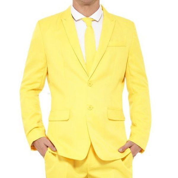 men's suits & blazers yellow slim fit casual men for prom 2 piece custom wedding tuxedo with peaked lapel man fashion clothes set blaze, White;black
men's suits & blazers yellow slim fit casual men for prom 2 piece custom wedding tuxedo with peaked lapel man fashion clothes set blaze, White;black