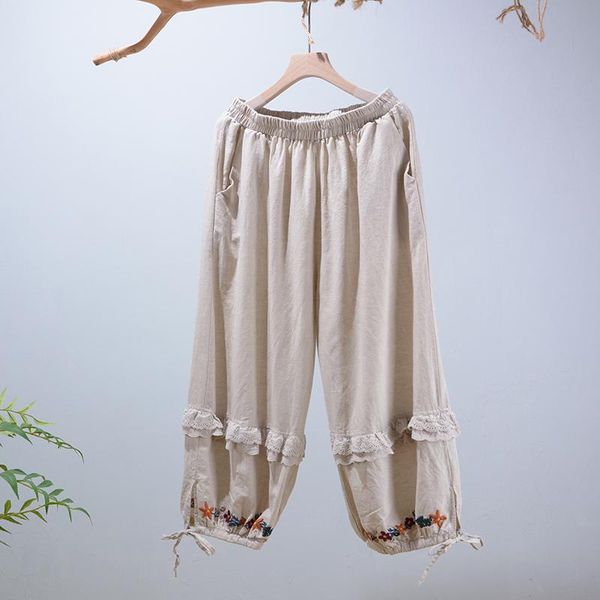 women's pants & capris embroidery leisure wide-legged loose 2021 summer n821-91, Black;white
women's pants & capris embroidery leisure wide-legged loose 2021 summer n821-91, Black;white