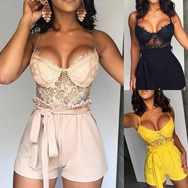 women's jumpsuits & rompers summer romper short lace playsuit v-neck slim ladies jumpsuit sleeveless strap bodysuit, Black;white
women's jumpsuits & rompers summer romper short lace playsuit v-neck slim ladies jumpsuit sleeveless strap bodysuit, Black;white