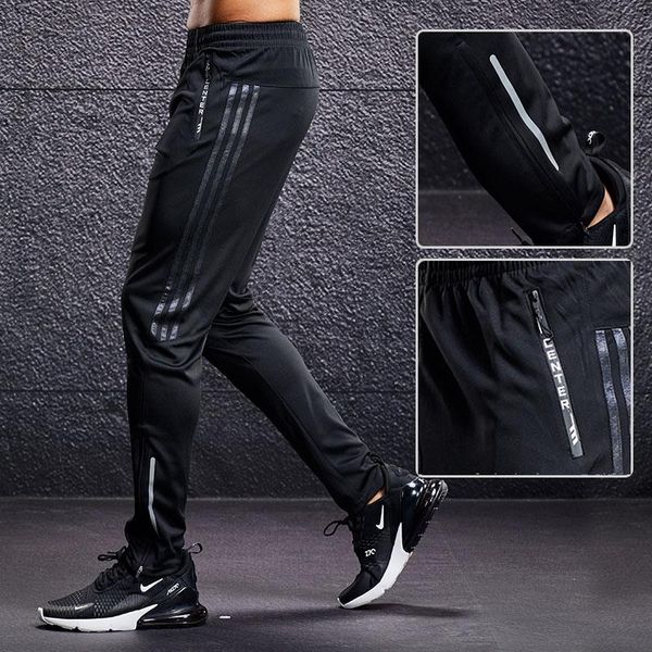 men's pants sport men running with zipper pockets training and joggings soccer fitness for, Black
men's pants sport men running with zipper pockets training and joggings soccer fitness for, Black