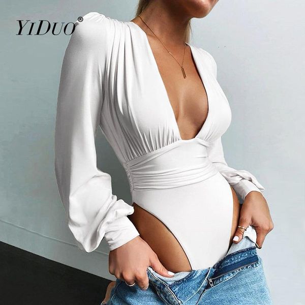 women's jumpsuits & rompers yiduo deep v-neck long sleeve bodysuit for women clubwear autumn fashion body romper 2021 winter party, Black;white
women's jumpsuits & rompers yiduo deep v-neck long sleeve bodysuit for women clubwear autumn fashion body romper 2021 winter party, Black;white