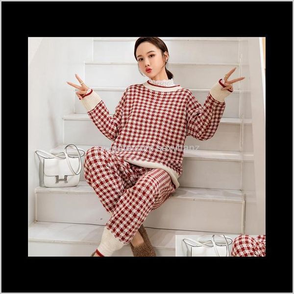 pants two piece womens clothing apparel drop delivery 2021 women red striped knitted tracksuits warm o neck sweater trousers 2 pieces sets o, White
pants two piece womens clothing apparel drop delivery 2021 women red striped knitted tracksuits warm o neck sweater trousers 2 pieces sets o, White