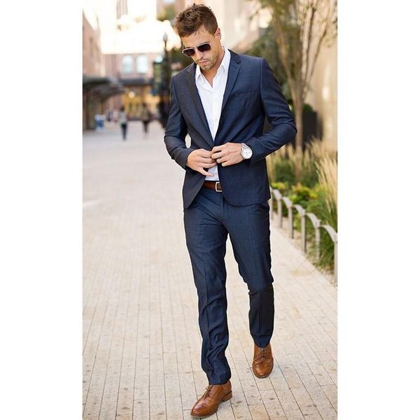 men's suits & blazers dark blue business mens 2 pieces wedding for men slim fit (jacket+pants) groom tuxedos groomsman, White;black
men's suits & blazers dark blue business mens 2 pieces wedding for men slim fit (jacket+pants) groom tuxedos groomsman, White;black