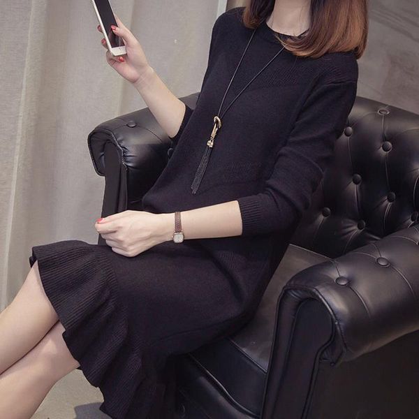 casual dresses ruffle loose sweater dress women 2021 autumn winter long sleeve female knitted plus size 3xl, Black;gray
casual dresses ruffle loose sweater dress women 2021 autumn winter long sleeve female knitted plus size 3xl, Black;gray