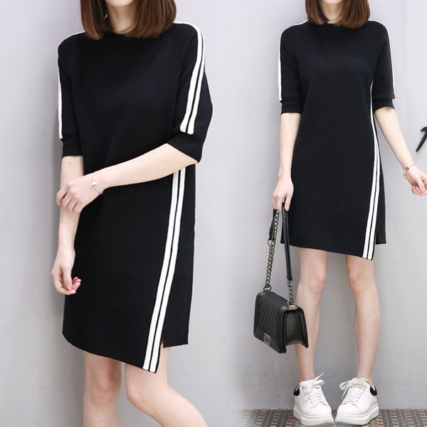 factorytgni thin, students short sleeve medium leisure temperament show length irregular dress beautiful said, White;black
factorytgni thin, students short sleeve medium leisure temperament show length irregular dress beautiful said, White;black