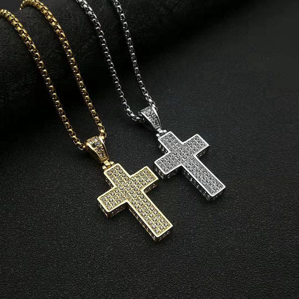 pendant necklaces megin d hiphop punk simple full rhineston cross titanium steel for men women couple friend fashion design gift jewelry, Silver
pendant necklaces megin d hiphop punk simple full rhineston cross titanium steel for men women couple friend fashion design gift jewelry, Silver