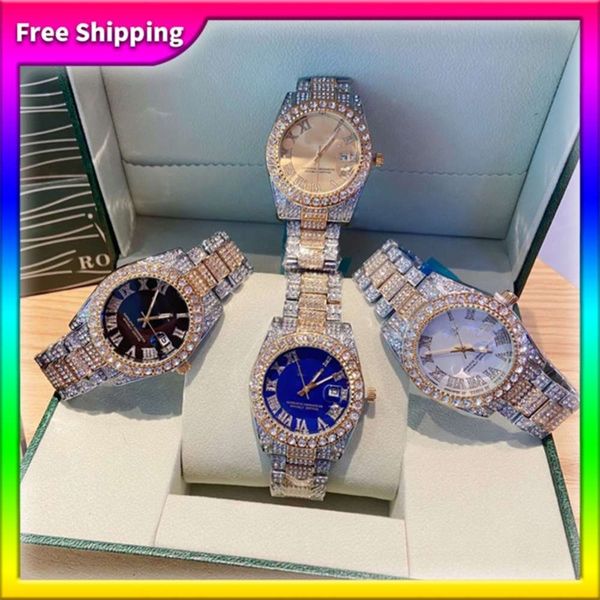 men fashion watch 40mm stainless steel design watchs shinning diamond full iced out watches quartz movement sport wristwatch catstore, Slivery;brown
men fashion watch 40mm stainless steel design watchs shinning diamond full iced out watches quartz movement sport wristwatch catstore, Slivery;brown