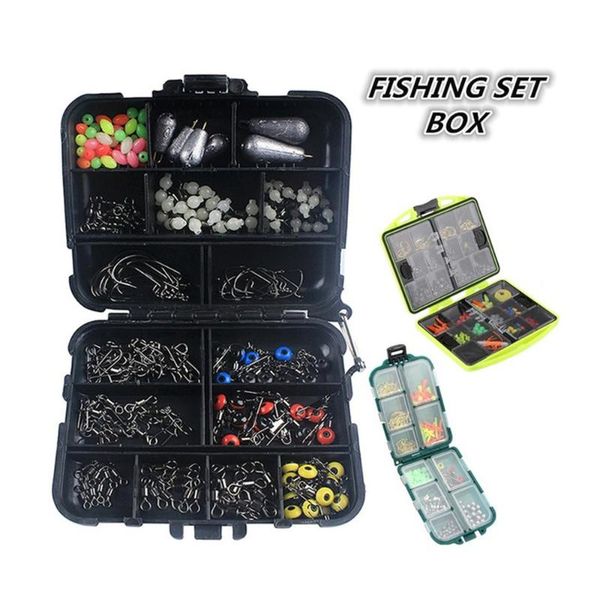 154/177/184pcs fishing accessories kit portable tackle box set hooks beads
154/177/184pcs fishing accessories kit portable tackle box set hooks beads