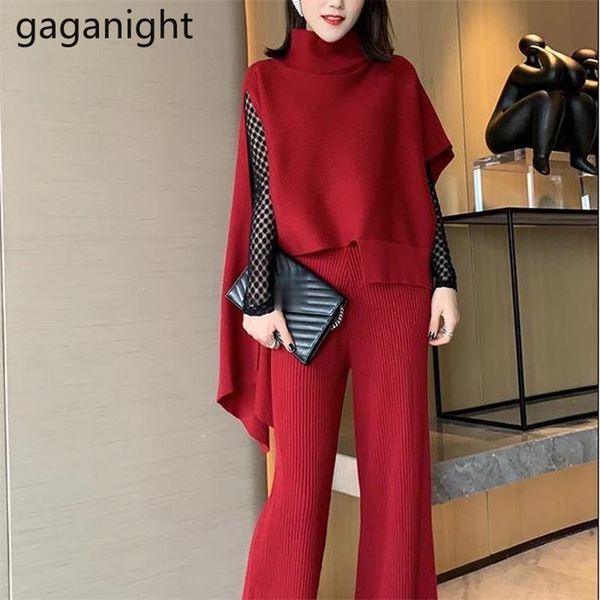 spring autumn knitted two piece set women turtleneck pullovers sweater and wide legs pants suits female casual outfits 210601, White
spring autumn knitted two piece set women turtleneck pullovers sweater and wide legs pants suits female casual outfits 210601, White