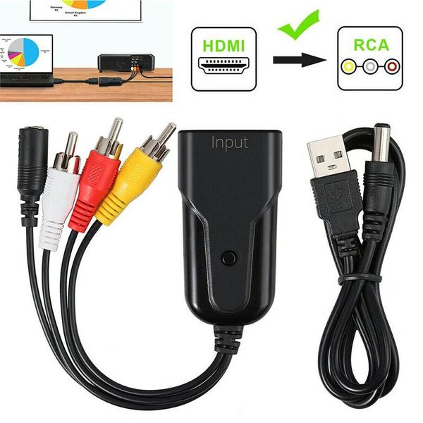 -compatible to mini av video converter box av2 rca cvbs for hdtv tv ps3 ps4 pc dvd xbox projector fire stick audio cables & connecto connect
-compatible to mini av video converter box av2 rca cvbs for hdtv tv ps3 ps4 pc dvd xbox projector fire stick audio cables & connecto connect