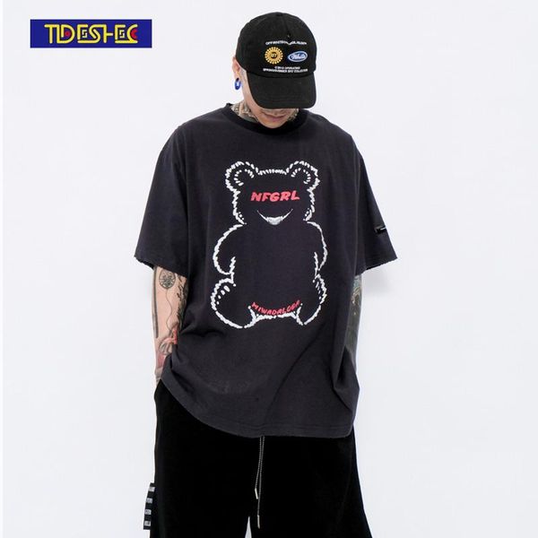 men's t-shirts 2021 summer graphic t-shirt male funny bear print hip-hop streetwear cool men and women harajuku gothic tees, White;black
men's t-shirts 2021 summer graphic t-shirt male funny bear print hip-hop streetwear cool men and women harajuku gothic tees, White;black