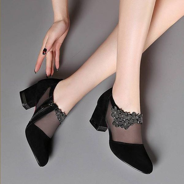 dress shoes woman high ladies crystal heels breathable square women's pumps women 2021 applique mesh zip flock female plus size, Black
dress shoes woman high ladies crystal heels breathable square women's pumps women 2021 applique mesh zip flock female plus size, Black
