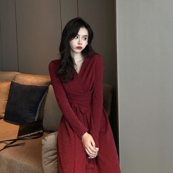 casual dresses fashion vintage dress spring autumn 2021 elegant slim female long for women red ropa de mujer zjt1782, Black;gray
casual dresses fashion vintage dress spring autumn 2021 elegant slim female long for women red ropa de mujer zjt1782, Black;gray